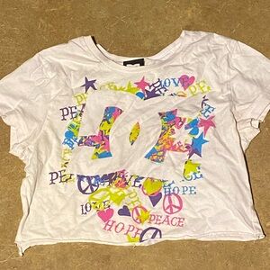 Y2K D.C. skate branded crop top